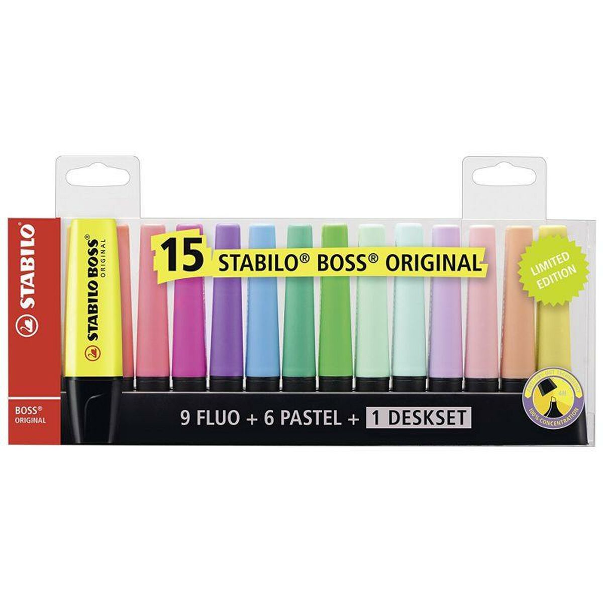 Set Fluorescentnih Markerjev Stabilo Boss Pisana (5 kosov)